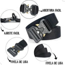 Kit 3 Cintos Preto Marrom Verde Moda Cinto Largo Masculino Nylon Fivela Liga de Zinco e Engate Rápido