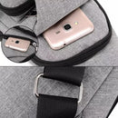 Bolsa de Ombro Masculina Anti-Roubo com Carregador USB