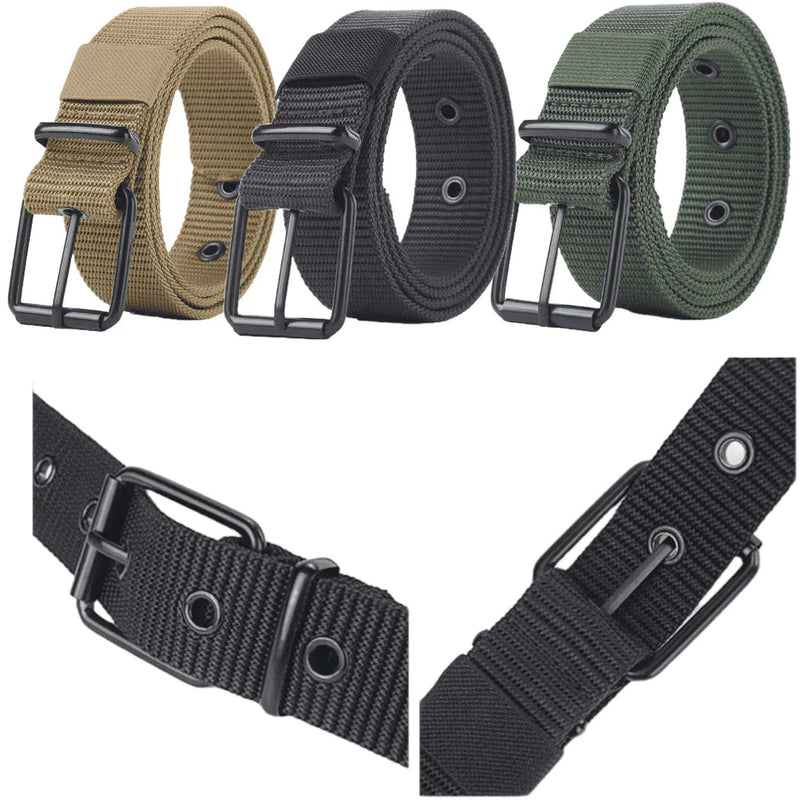 Kit 10 cintos de lona homem simples de nylon calças de cowboy